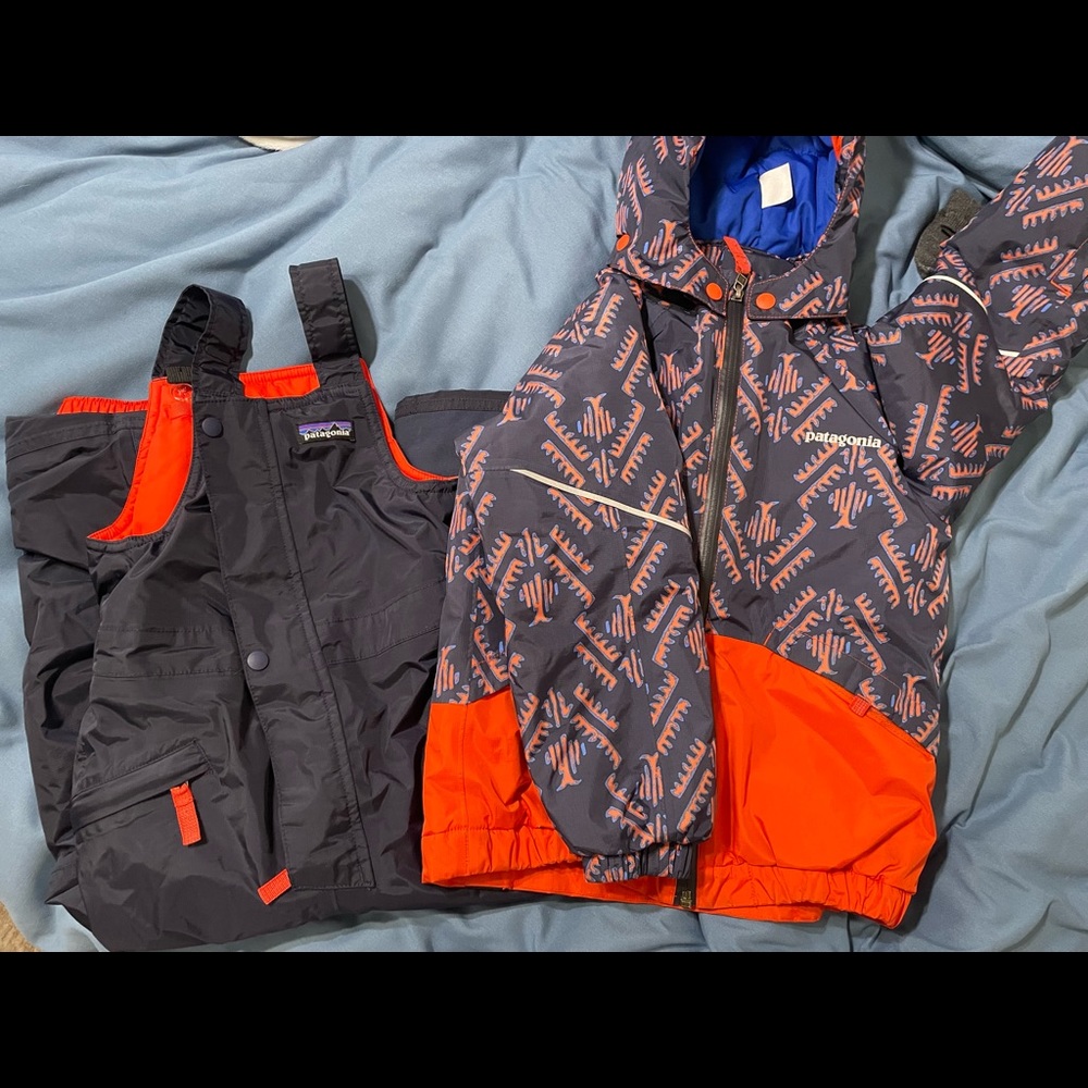 Patagonia ski jacket and snow suit